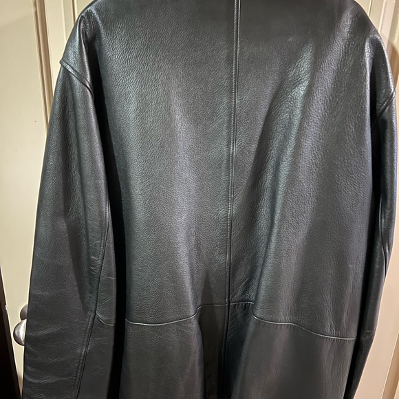 Wilsons Leather Black Trench Coat - Picture 2 of 14